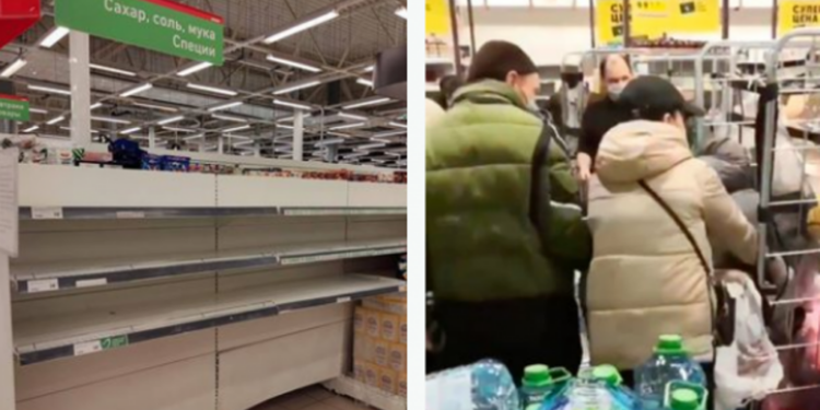 “LUFTË” PËR NJË PAKO SHEQER! Shihni momentin kur qytetarët dynden për të blerë ushqime (VIDEO)