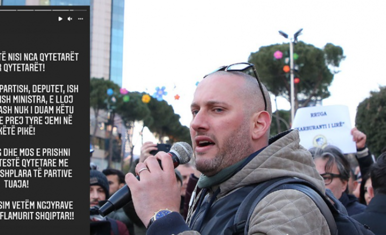 THIRRJE POLITIKANËVE/ Florjan Binaj: Qëndroni larg, protesta ka vetëm ngjyrat kuq e zi