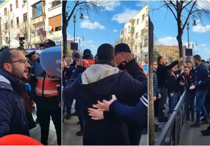 RRITJA E ÇMIMIT TË NAFTËS/ Studentët e UBT mbërrijnë te Ministria e Arsimit, njëri prej tyre përplaset me policinë: S’jam kriminel…