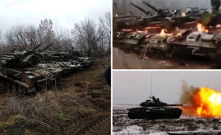 DALIN PAMJET/ Ukrainasit bëjnë “shkrumb e hi” 64 milionë dollarë tanke ruse