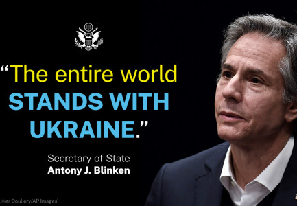 “BOTA ËSHTË ME JU”/ Ambasada e SHBA në Tiranë publikon mesazhin e Blinken për luftën në Ukrainë: Guximi…