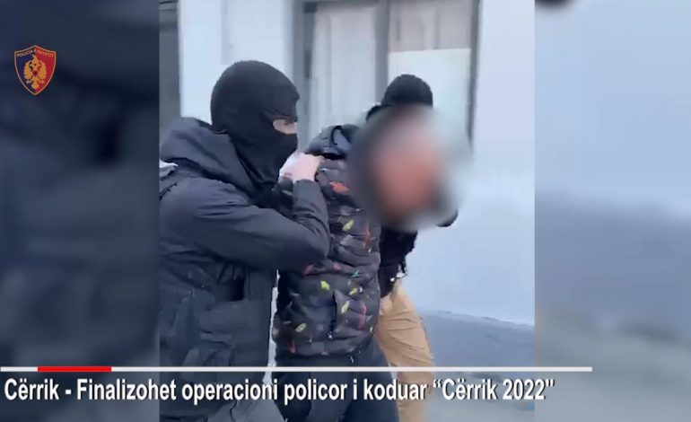 KAPEN ME 4 ARMË/ Municione e drogë, arrestohen 4 “të fortët” në Cërrik