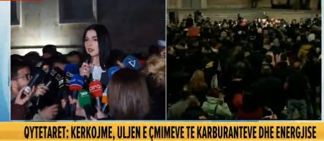 NDODH NË PROTESTË/ Studentja nis fjalën me LAVDE për Ramën: Ti e rrite Shqipërinë! Protestuesit i heqin…