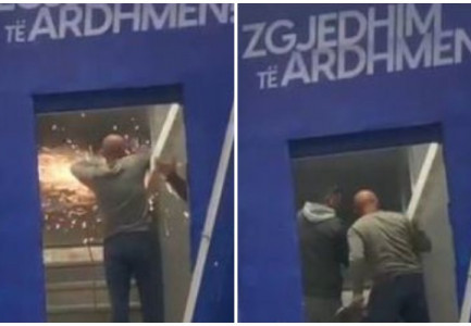 BERISHA I FUTET PUNËS/ Heq dyert e blinduara në PD! Xhamat “zhvishen” nga logot e vendosura para 8 Janarit