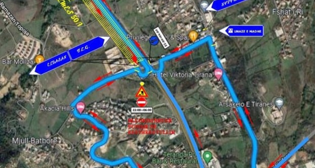 DEVIJOHET PËR NJË JAVË RRUGA TIRANË-ELBASAN/ ARRSH: Ja oraret dhe drejtimi që duhet të ndiqni