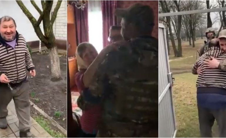 LOT DHE PËRQAFIME/ VIDEO prekëse nga momenti kur ushtari ukrainas rikthehet në shtëpi
