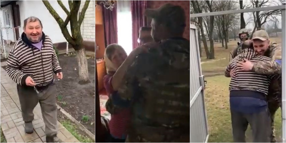 LOT DHE PËRQAFIME/ VIDEO prekëse nga momenti kur ushtari ukrainas rikthehet në shtëpi
