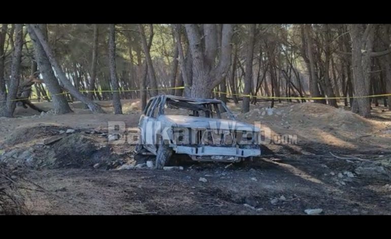 DYSHOHET SE ËSHTË PËRDORUR PËR NJË NGJARJE KRIMINALE/ Pamjet nga mjeti i shkrumbuar që u gjet i braktisur në Vlorë