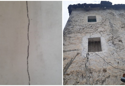 MURE TË ÇARË NGA TËRMETI/ Shikoni si është dëmtuar një banesë në Tropojë