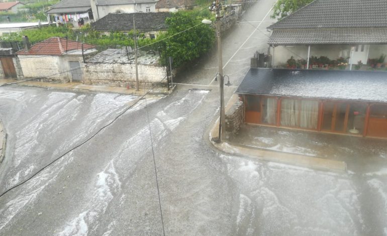 MOTI I KEQ BËN “NAMIN” NË KOLONJË/ Breshëri shkatërron të mbjellat e fermerëve (VIDEO)