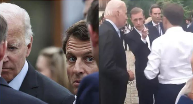 “KUJDES, KA GAZETARË”/ Kamerat kapin momentin kur Macron i jep Bidenit lajmin e keq