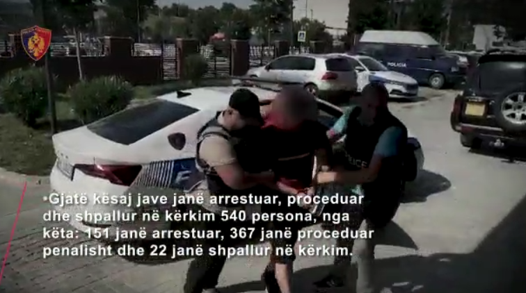 BILNCI I NJË JAVE/ Policia e Shtetit: 30 operacioni, 30 persona në kërkim të arrestuar. Kokainë, kanabis e armë të sekuestruara