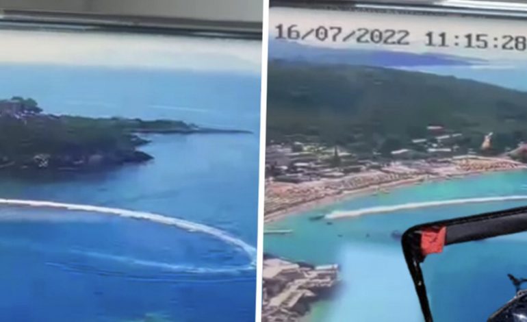 DEL VIDEO/ Gomonia “fluturon” pa drejtuesin, momenti kur merr hark dhe përplas dy pushuesit