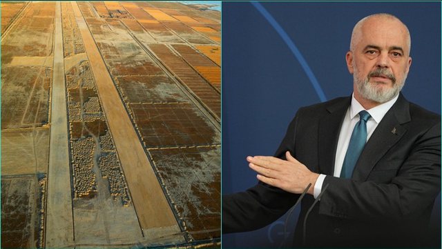 PUBLIKON FOTON/ Rama: Pista e Aeroportit Ndërkombëtar të Vlorës po merr formën e saj