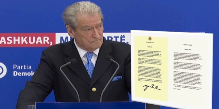NON GRATA DHE I PAFTUAR NË CEREMONI/ 100-vjetori i marrëdhënieve me SHBA, Berisha poston mesazhin e George W. Bush