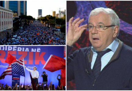 “QESHIN DHE TALLEN ME MONTIMIN…”/ Ngjela nuk tërhiqet: Në protestën e Sali Berishës ishin 2500 persona, ma thane ekspertët