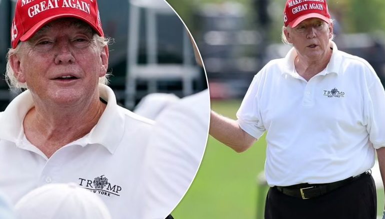 FOTOLAM/ Pa makijazh, i djersitur Donald Trump befason me paraqitjen e fundit