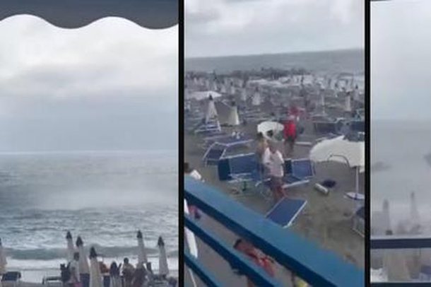 ERDHI NGA DETI DHE NGRITI GJITHÇKA NË AJËR/ Pamje të frikshme nga tornadoja në Itali