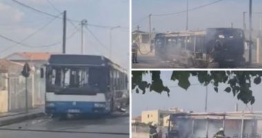 DETAJET/ Shkrumbohet nga flakë një autobus i linjës Durrës-Portoromano, shkak i zjarrit…