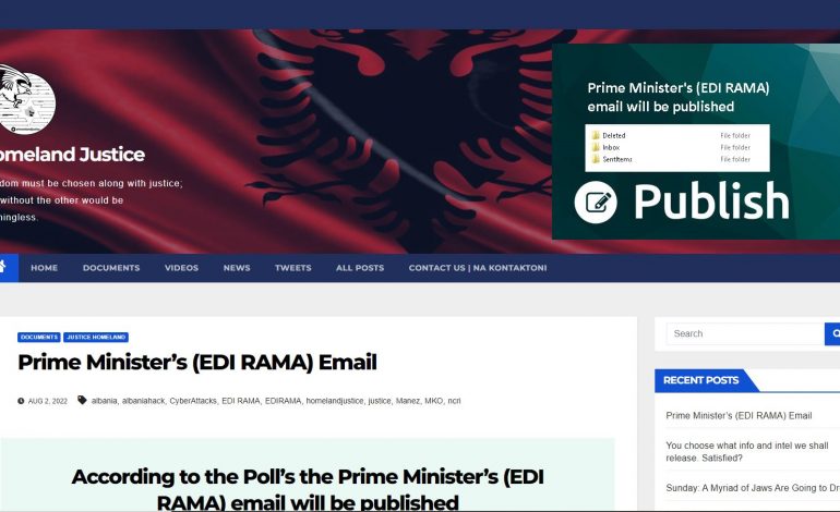 HAKERAT MËSYJNË POSTËN ELEKTRONIKE TË RAMËS/ Dalin e-mailet që ka marrë kreu i Qeverisë