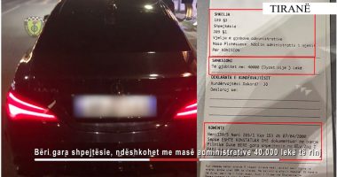 GARA NË MES TË TIRANËS/ Kapet i “forti” me Benz: Gjoba që mori (VIDEO)