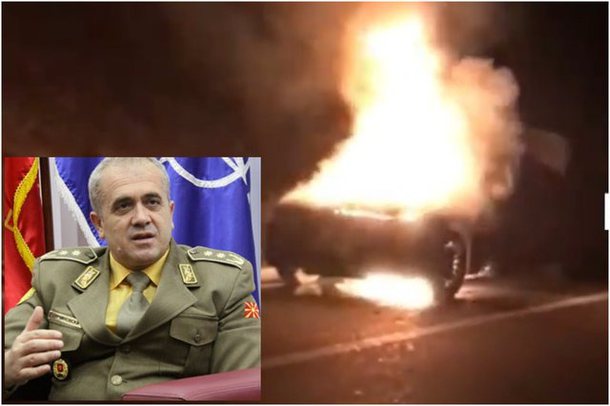 E RËNDË/ Përfshihet nga flakët makina e shefit të Armatës në Kosovë, ja gjendja e gjeneralit
