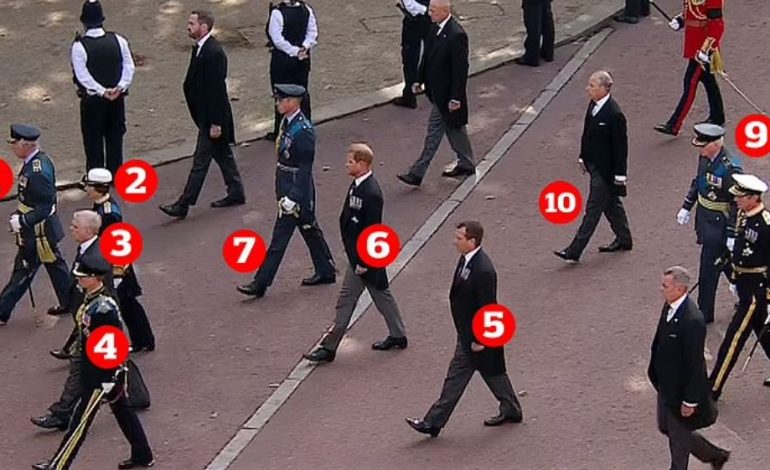 PAMJET/ Nga Mbreti Charles, te Princat William dhe Harry, kush ishin personat që shoqëruan kortezhin e Mretëreshës Eisabeth