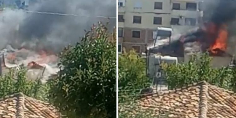 PAMJET/ Përfshihet nga flakët shtëpia në Patos, zjarrfikësit kërkojnë përforcime