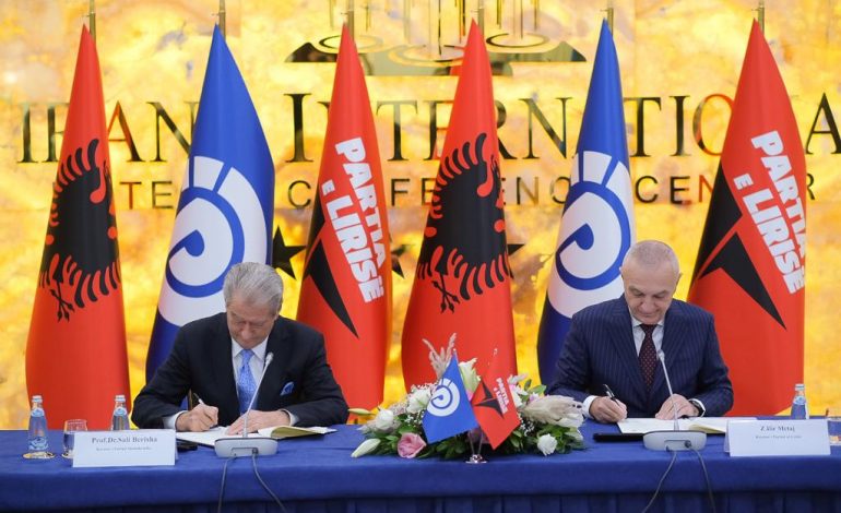 PAKTI PD-PL PËR ZGJEDHJET LOKALE/ Berisha: Marrëveshje historike, do mbështesim nismat e referendumeve