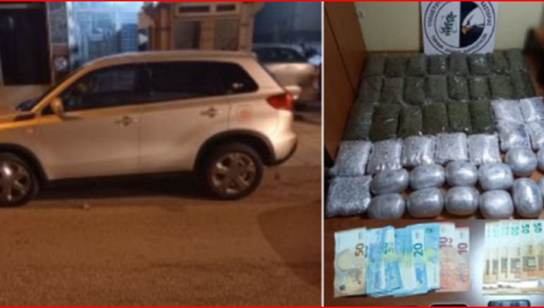 ARRESTOHET ÇIFTI SHQIPTAR NË GREQI/ Kapen me 46 kg kanabis në makinë