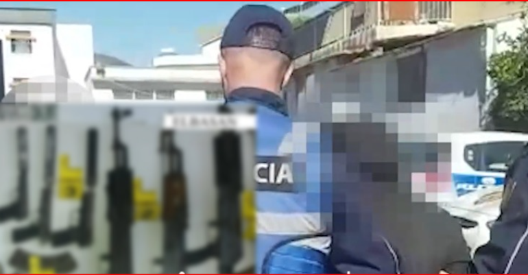 ARMË E MINA/ Dalin pamjet nga operacioni në Elbasan, momenti i arrestimit të 2 personave