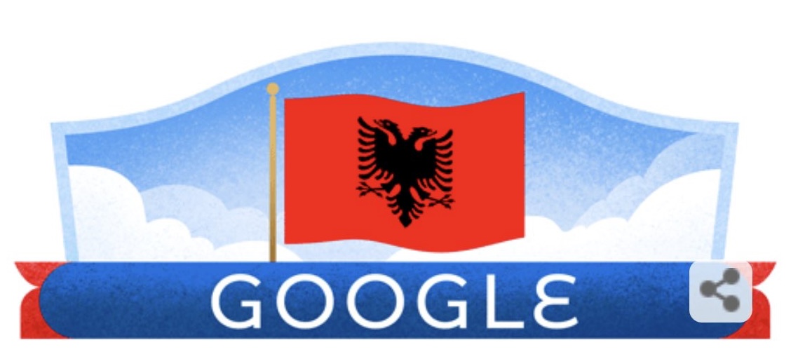 “GOOGLE” vishet KUQ E ZI! Vendos flamurin shqiptar në vend të logos zyrtare