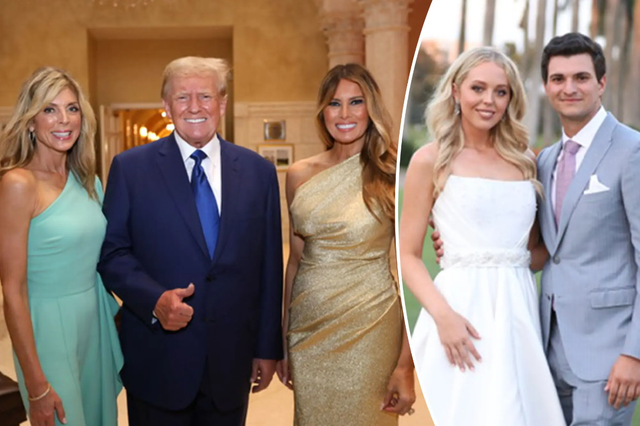 NË DASMËN E TË BIJËS/ Trump pozon me Melanian dhe ish-bashkëshorten