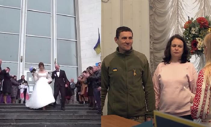 DASHURI NË KOHË LUFTE/ Ukrainasit martohen mes sirenave të sulmit ajror në Kiev: Duhet të jemi bashkë