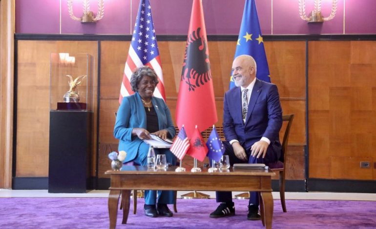 TAKIM ME AMBASADOREN E SHBA NË OKB/ Rama: Zëri juaj në KS ka qenë tejet i fortë