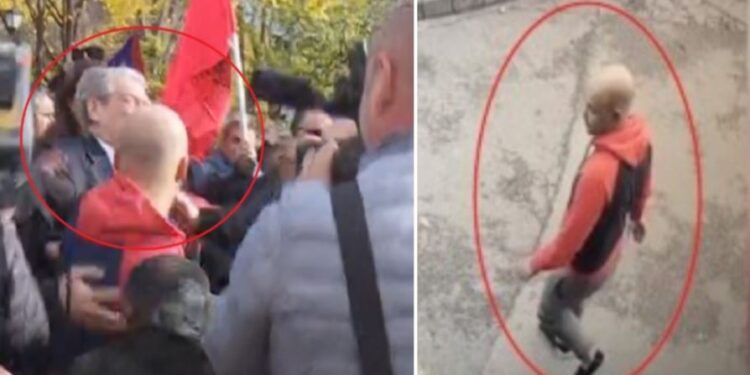 DEL I QETË NGA XHAMIA/ Momenti para se 31-vjeçari të godiste me grusht Berishën (VIDEO)