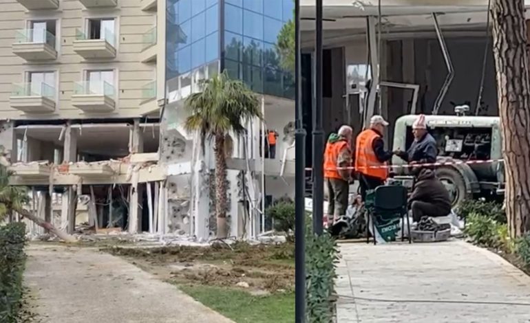 PAMJET/ Përgatitet dinamiti për të hedhur në tokë “Prestige Resort”, asnjë masë sigurie për punonjësit dhe ambientin