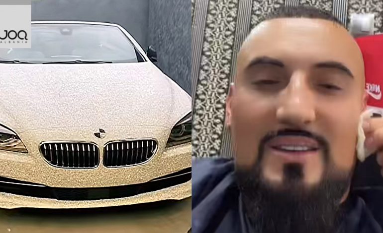 VRAU 31-VJEÇARIN NGA KUKËSI/ BMW e Dibran Hoxhës e mbuluar me diamantë që ndriçonte Prizrenin (PAMJET)
