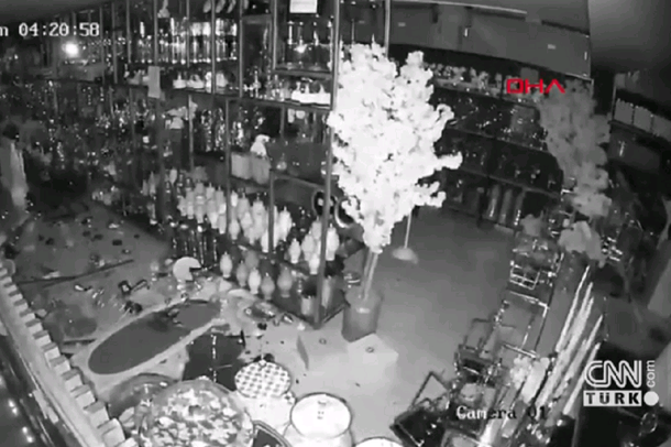 PAMJE NGA KAMERAT E SIGURISË/ Lëkundjet e tërmetit në Turqi zgjasin më shumë se dy minuta (VIDEO)