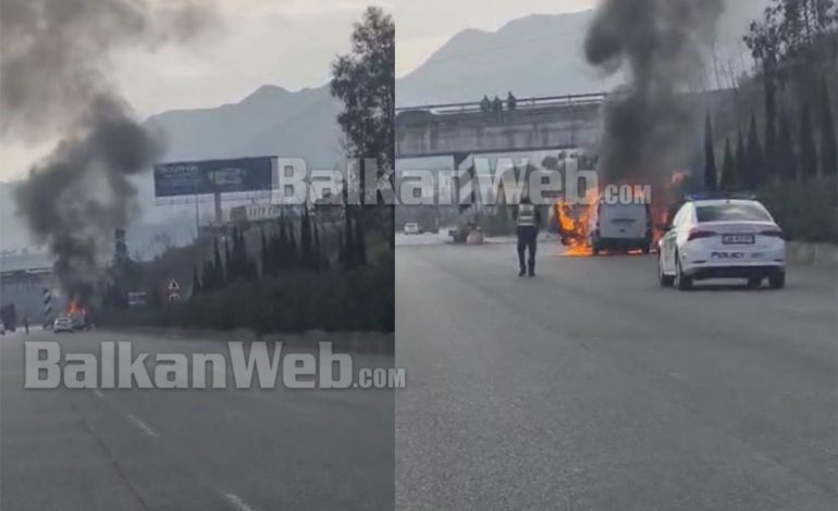 PAMJET/ Merr flakë në ecje furgoni në Tiranë, policia në vend, informacionet e para