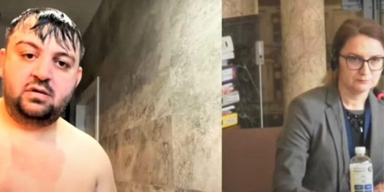PAMJET/ Shfaqet në mbledhjen e Këshillit Bashkiak duke u larë në dush, politikani kapet ”mat”