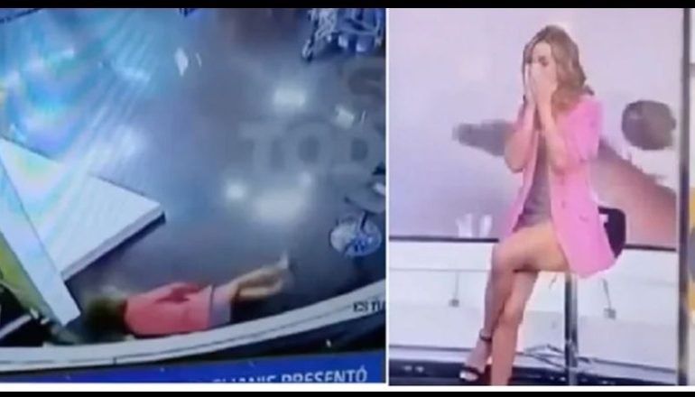 PAMJET/ Prezantuesja humb ndjenjat në studio gjatë transmetimit live