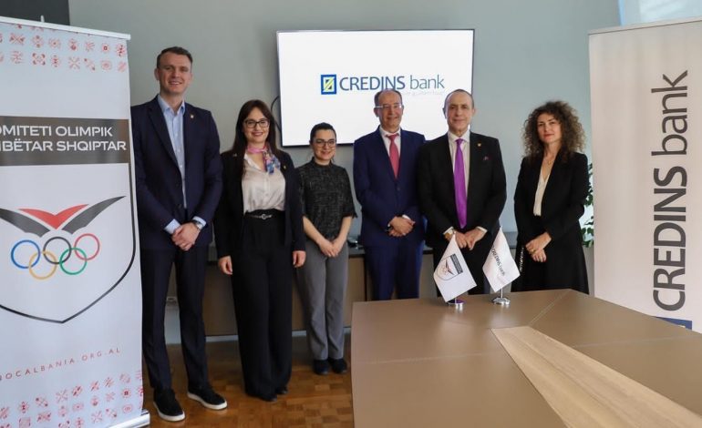Credins Bank është zyrtarisht sponsori gjeneral i Komunitetit Olimpik Kombëtar Shqiptar