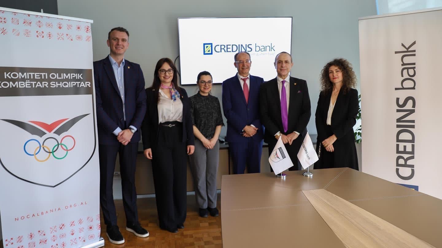 Credins Bank është zyrtarisht sponsori gjeneral i Komunitetit Olimpik Kombëtar Shqiptar