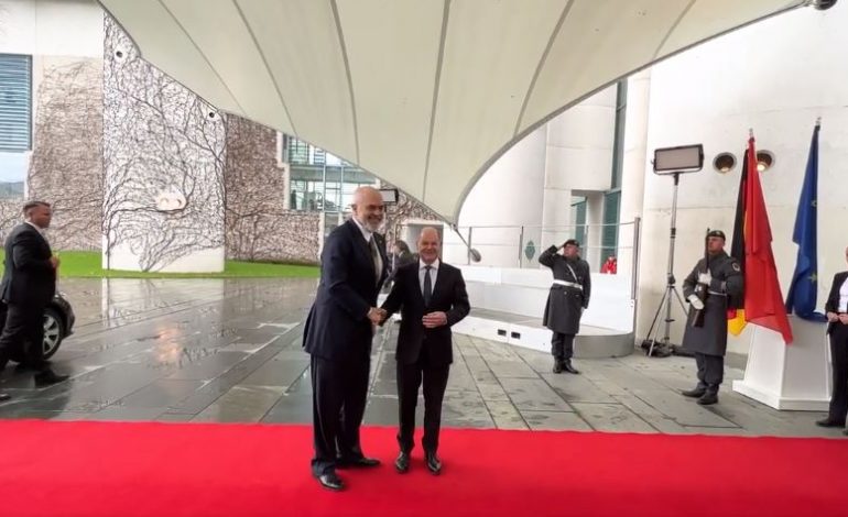 PAMJET/ Rama në Berlin, pritet nga Kancelari Olaf Scholz