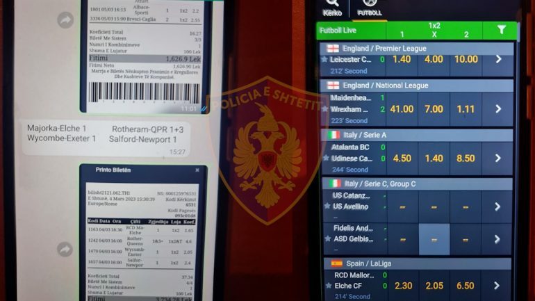 POLICIA AKSION NË DEVOLL/ Bllokohen dy lokale të kthyera në pika bastesh, 6 të arrestuar
