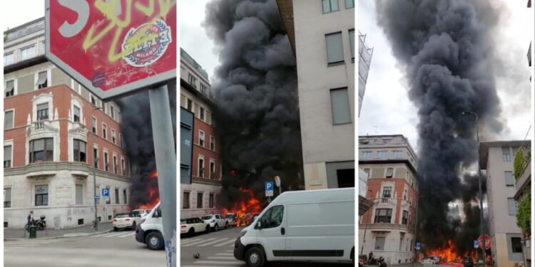 PAMJET/ Shpërthim i fortë në Milano, përfshihen në flakë disa automjete