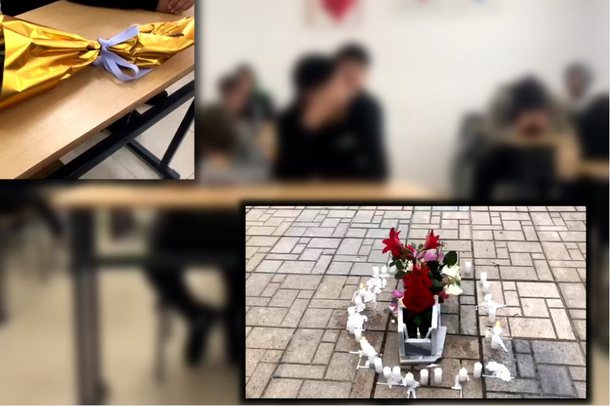 U VRA PAS SHERRIT/ Shokët e Fatjonit s’mbajnë dot lotët, pamje prekëse brenda klasës së 15-vjeçarit në Gramsh