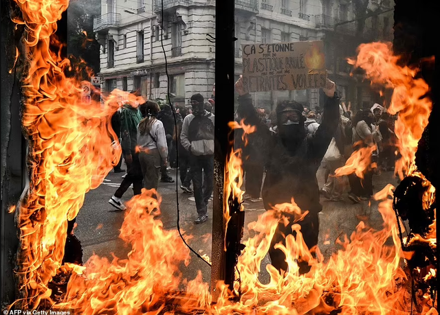 FRANCA E MBULUAR NGA TYMI DHE FLAKËT/ Më shumë se 100 policë u plagosën gjatë protestës së 1 Majit (FOTO)