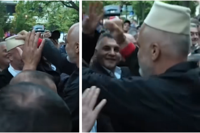 VIDEOLAJM/ I merr qeleshen të moshuarit dhe fillon të kërcejë. Rama bën xhiron e rrjeteve sociale